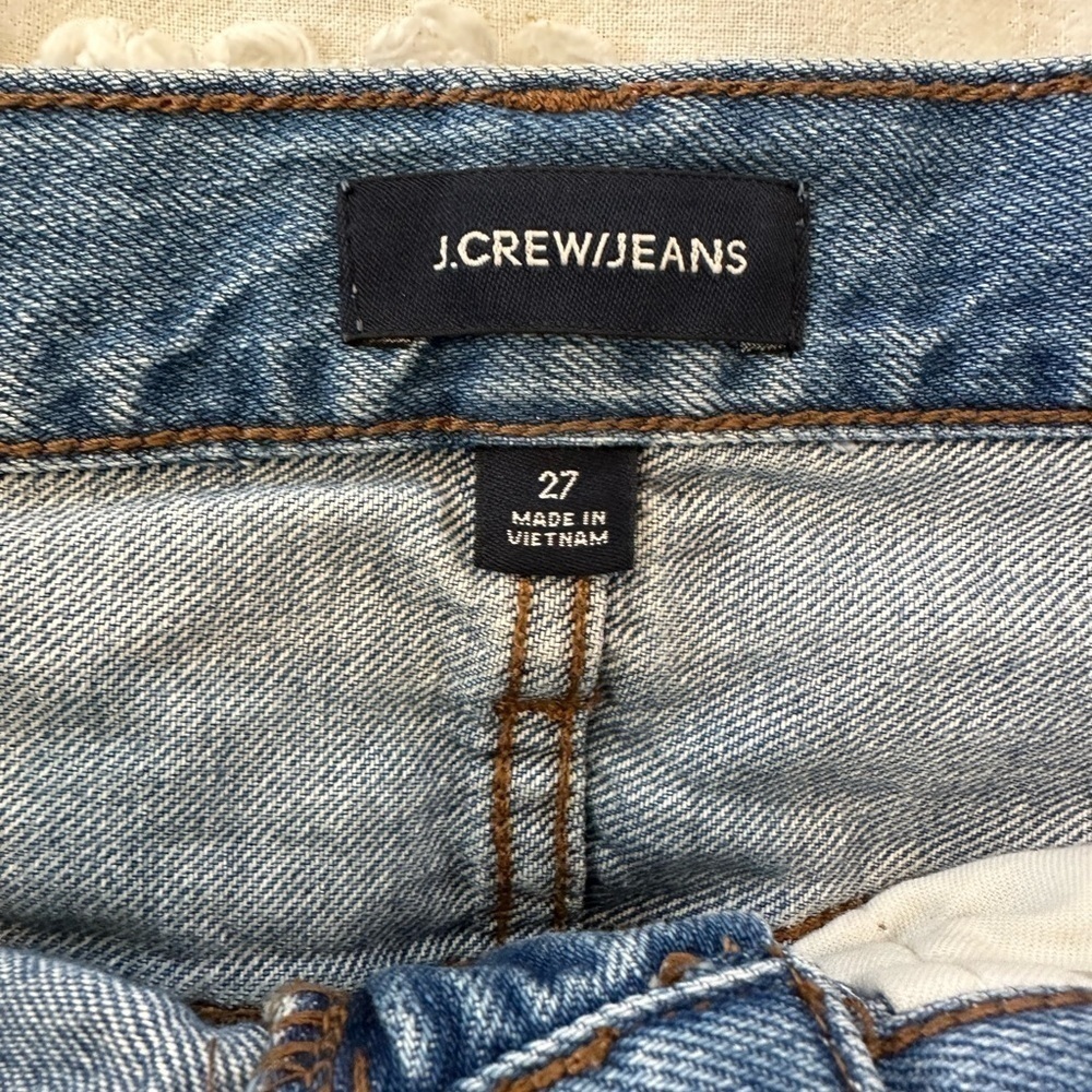 J. Crew High Rise Raw Hem Denim Skirt - Picture 8 of 10